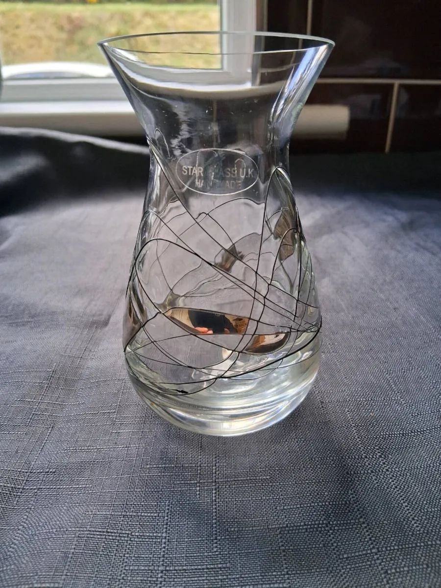 Hand Blown Clear Glass Bud Vase - Image 1