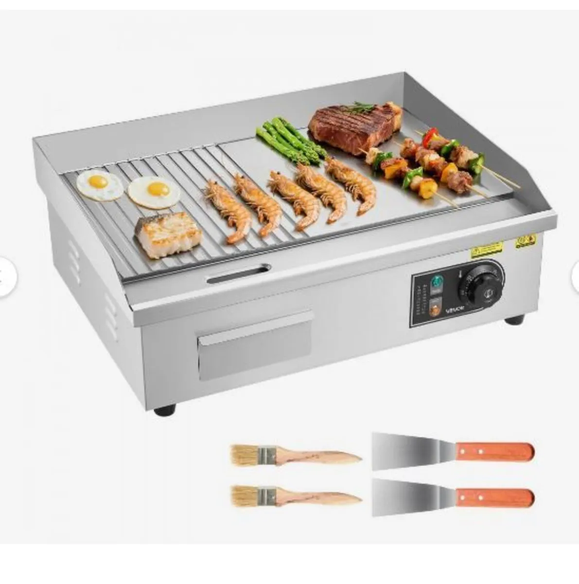 Commercial Electric Griddle, 535 x 300 mm, 3200W - Image 1