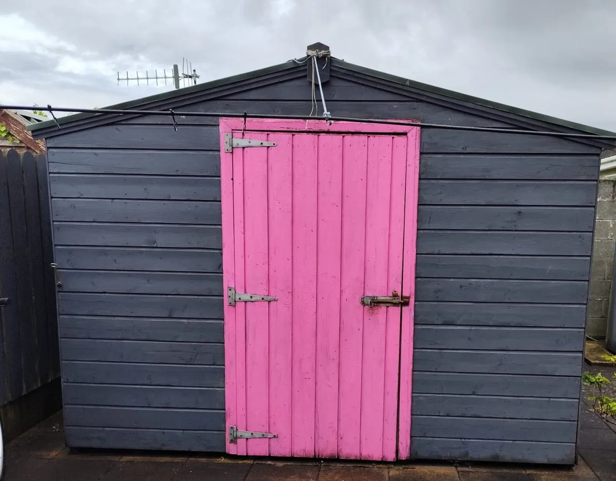 Wooden Garden shed, 10ft sq, with metal roof - Image 1