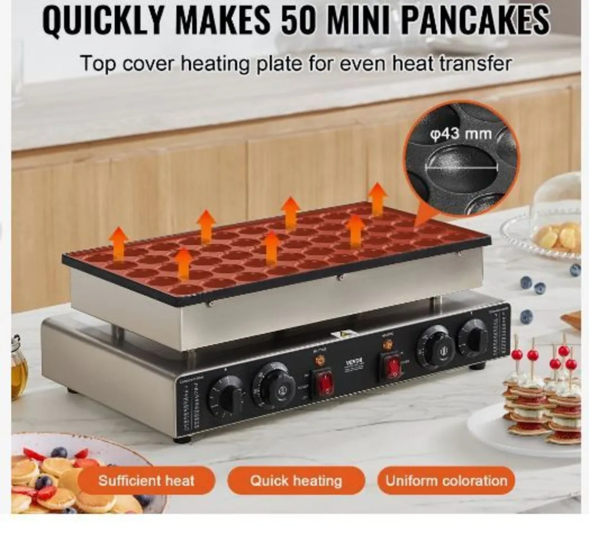 Mini Dutch Pancake Maker, 50PCS 43mm - Image 2