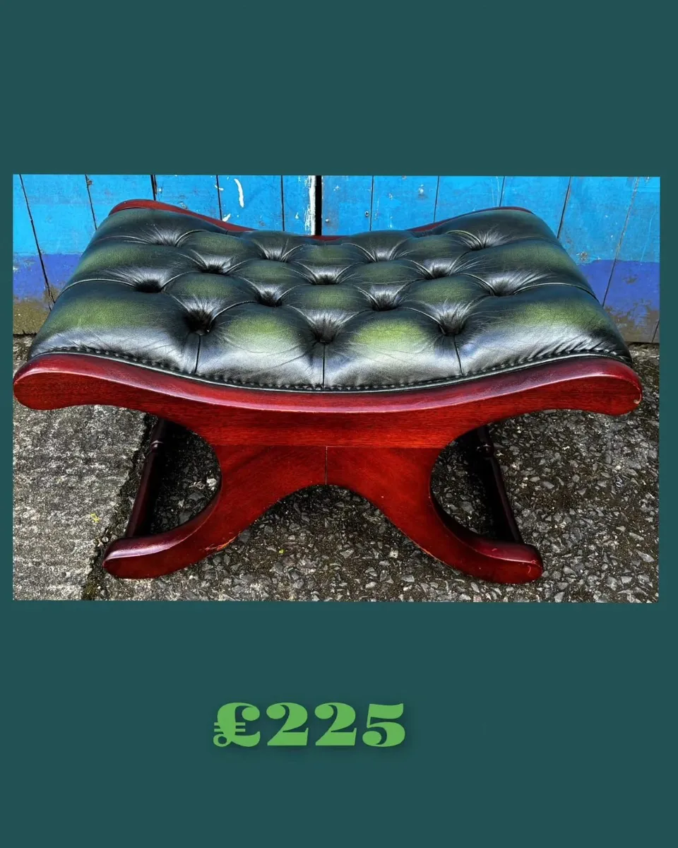 Green Leather 6 Piece Suite - Image 3