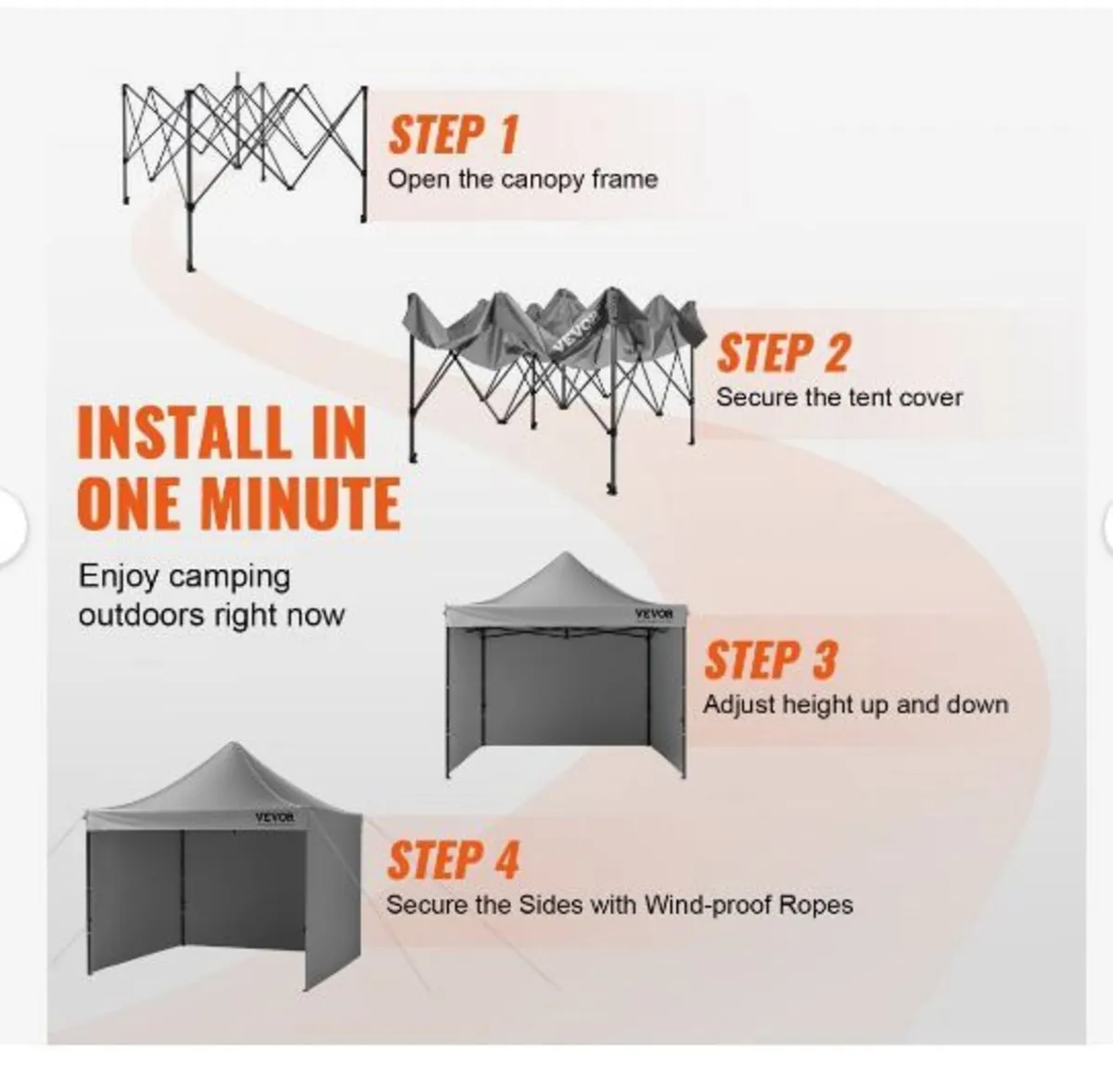 Pop Up Canopy Tent Outdoor Gazebo Tent - Image 4
