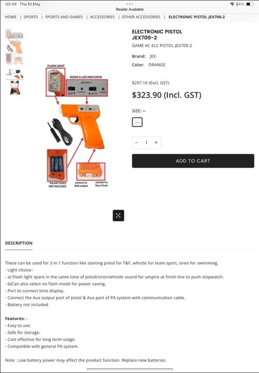 Electronic Pistol Jex700-2 - Image 3