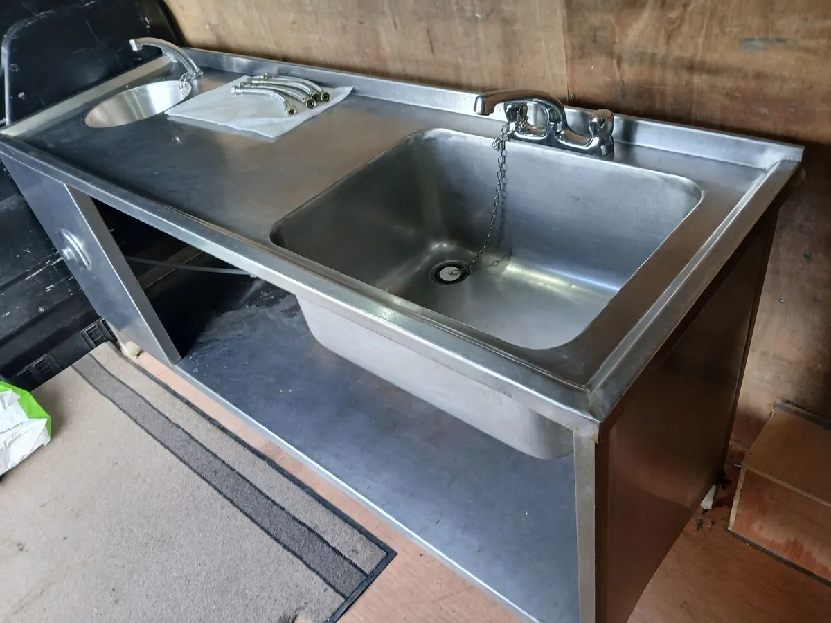 Staneless steel cabbinet double sink unit - Image 4