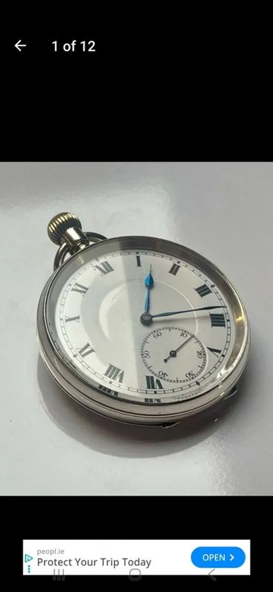 vintage silver pocket watch - Image 1