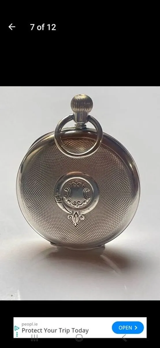 vintage silver pocket watch - Image 3