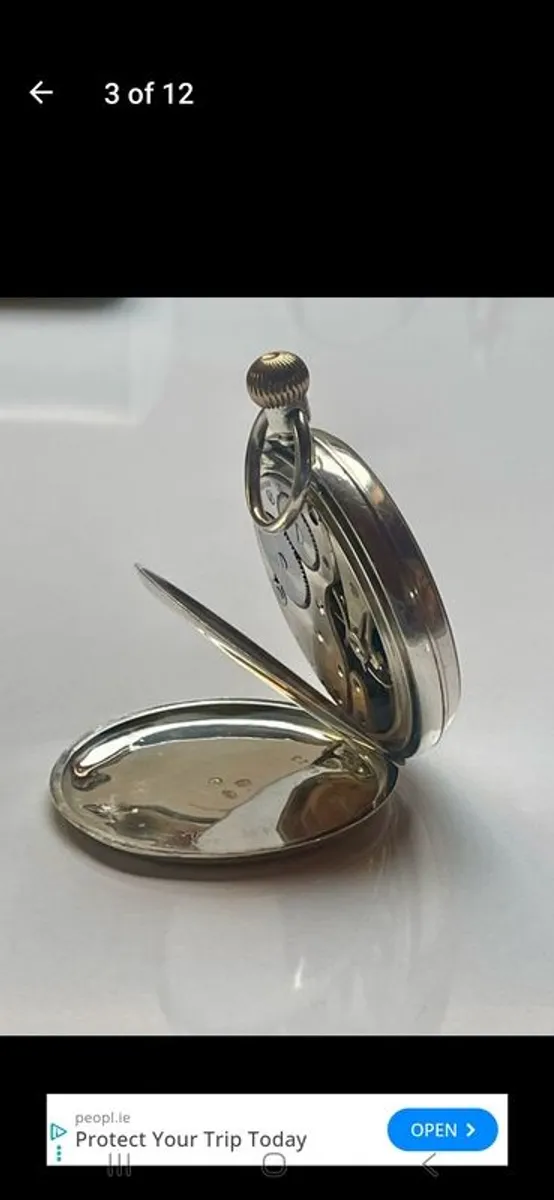 vintage silver pocket watch - Image 4