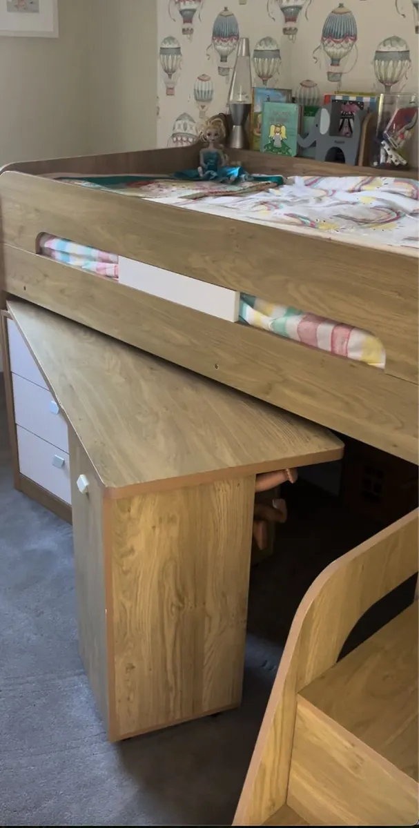 Childrens bed set complete with table and chair - Image 2
