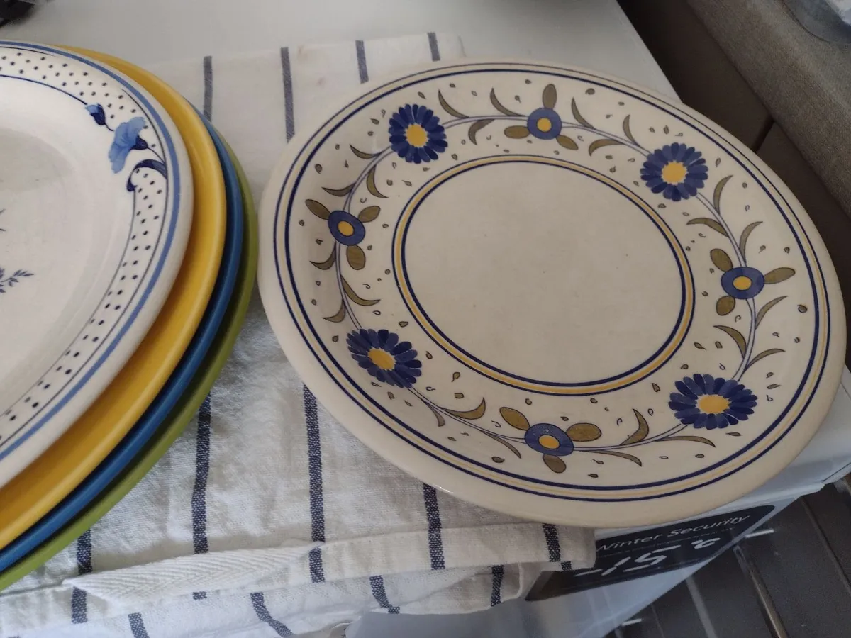 5 dinner plates & new dish rack - Image 4