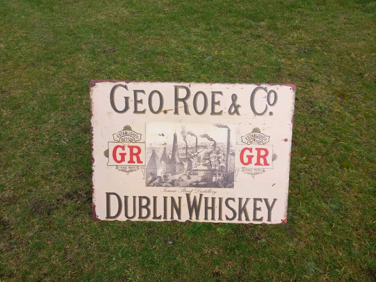 Geo Roe & Co Large Tin Sign - Image 1