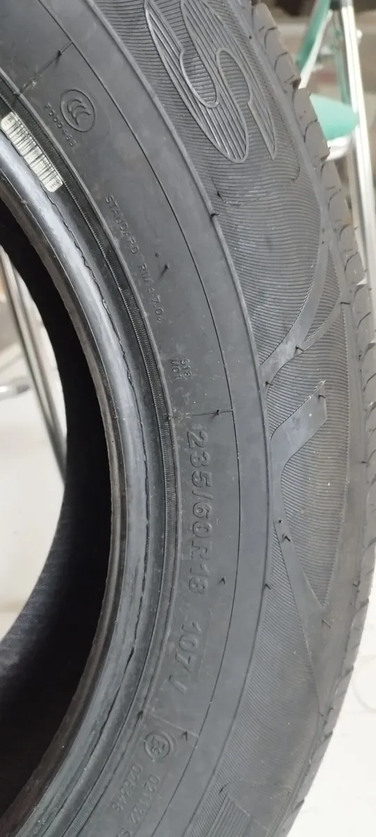 2 car tyres 235/60R18 - Image 2