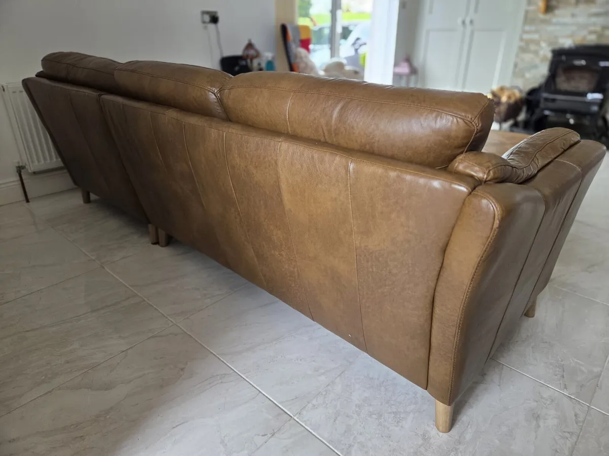 Genuine Leather Sofa - like new - Image 3