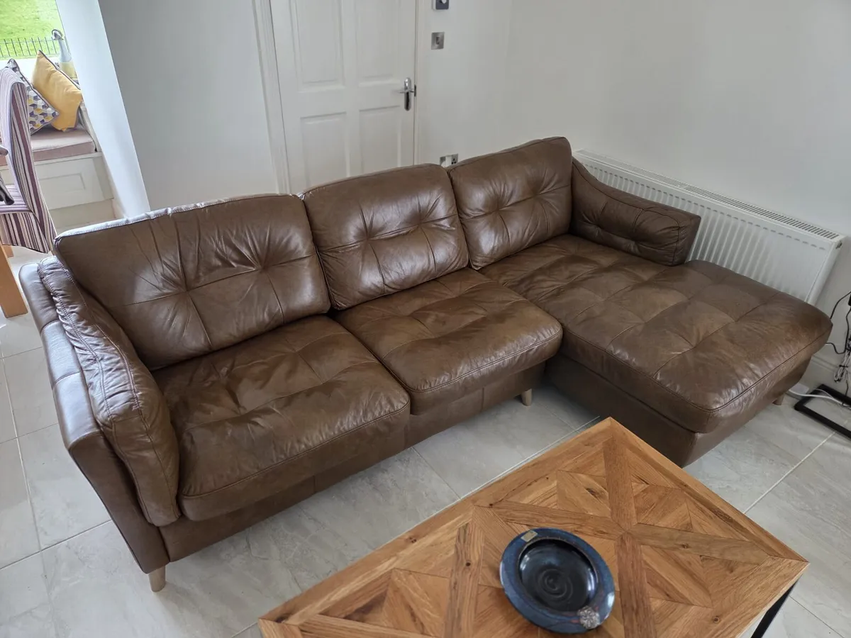 Genuine Leather Sofa - like new - Image 2