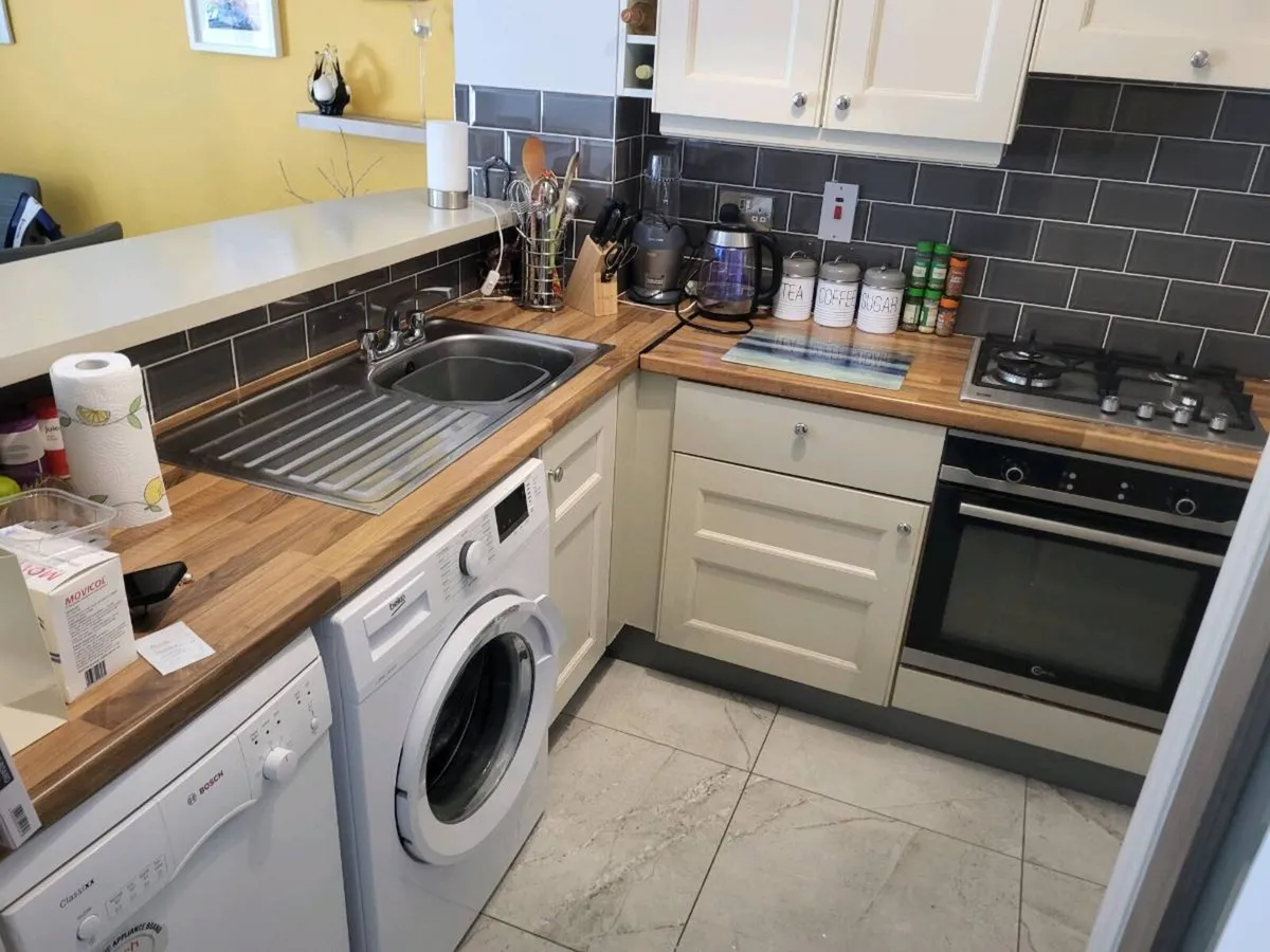 Kitchen and fridge and hob - Image 3