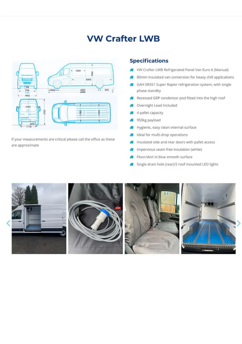2020 Volkswagen Crafter Refrigerated Van - Image 3
