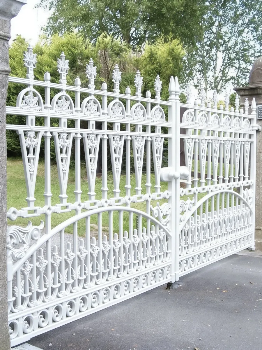 Cast iron gates with posts - Image 3