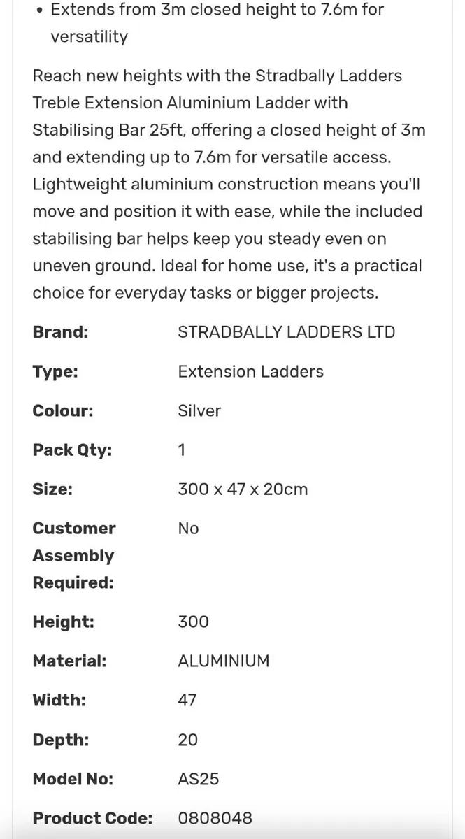 New triple extension ladder - Image 3