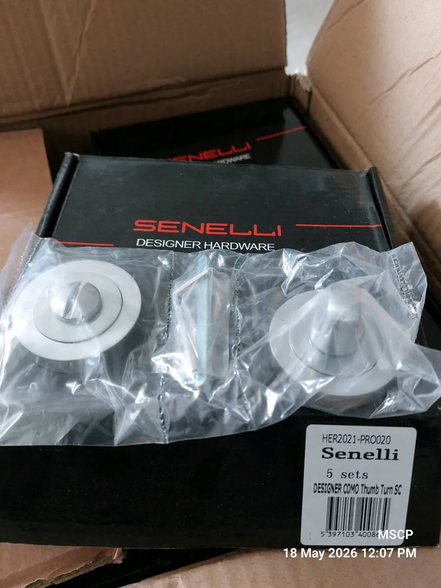 Senelli Thumb Turn & Release Sets – Silver (New) - Image 1