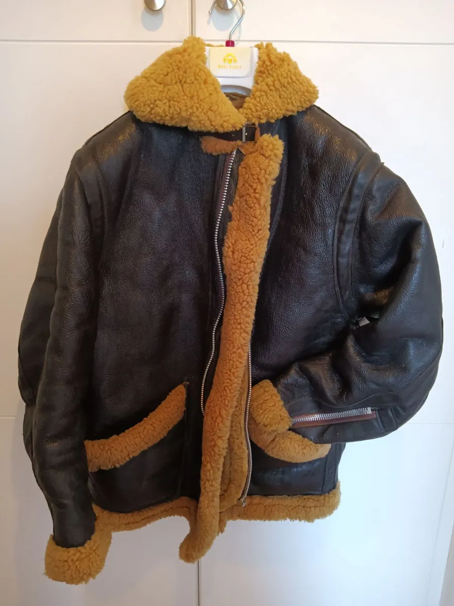 Vintage Sheepskin Leather Jacket - Image 1