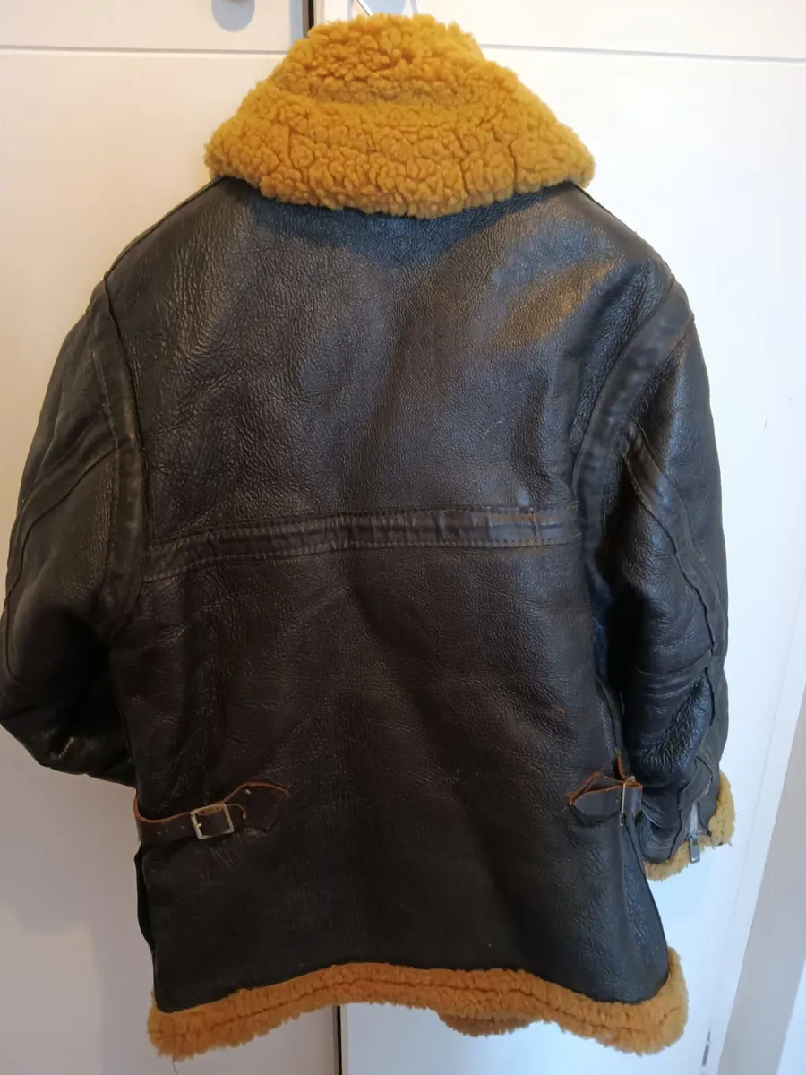 Vintage Sheepskin Leather Jacket - Image 4