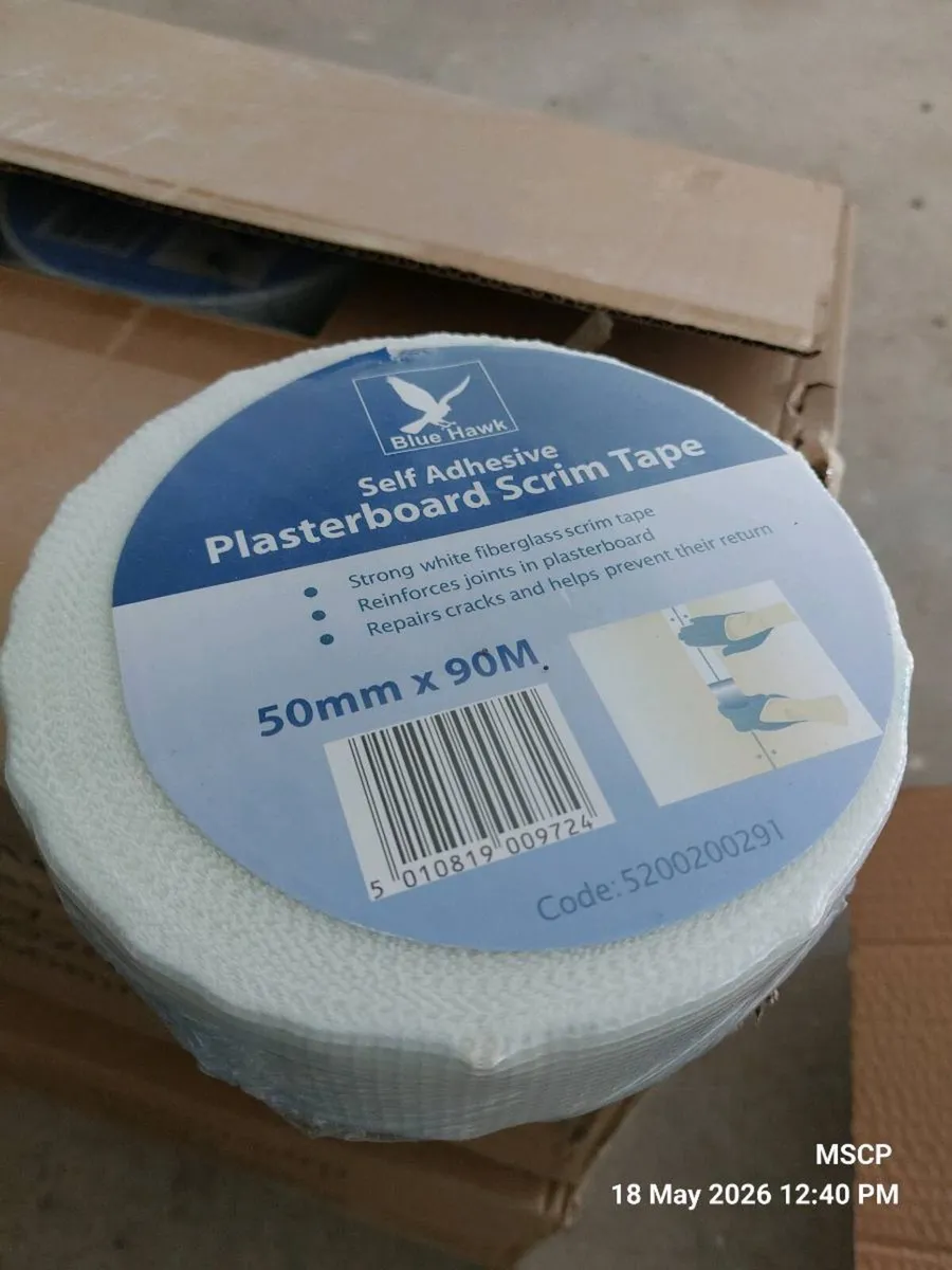 Plasterboard Scrim Tape 48mm x 90m – 46 Rolls - Image 1