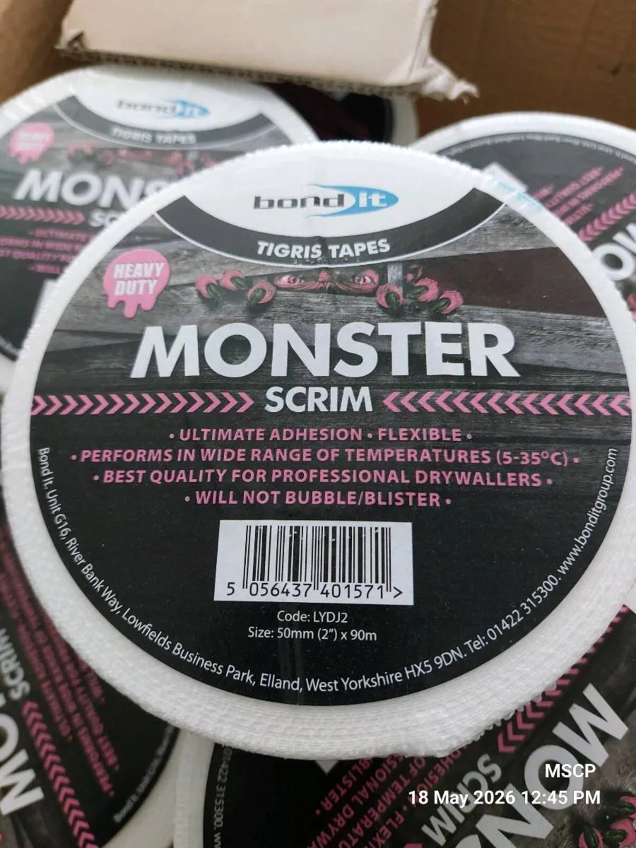 MONSTER Scrim Tape – 18 Rolls (Heavy Duty) - Image 1