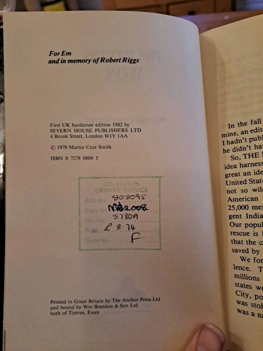 1st ed Martin Cruz Smith The Indians Won - Image 4
