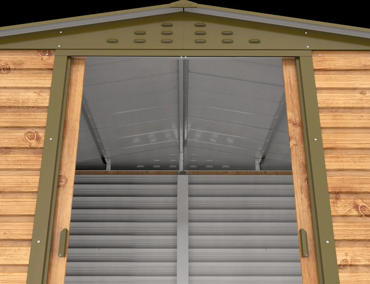 🏡 Alpine 8x6 WG  Brown Steel Garden Sheds - Image 4