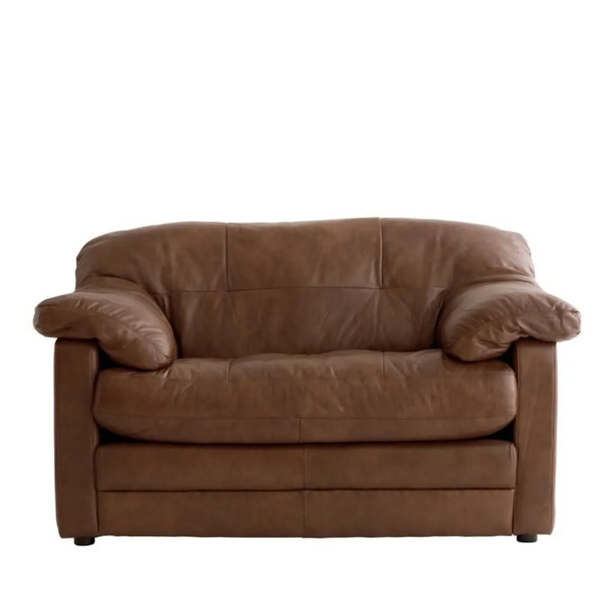 Caseys Snuggler Leather Couch (2 Seater) - Image 1