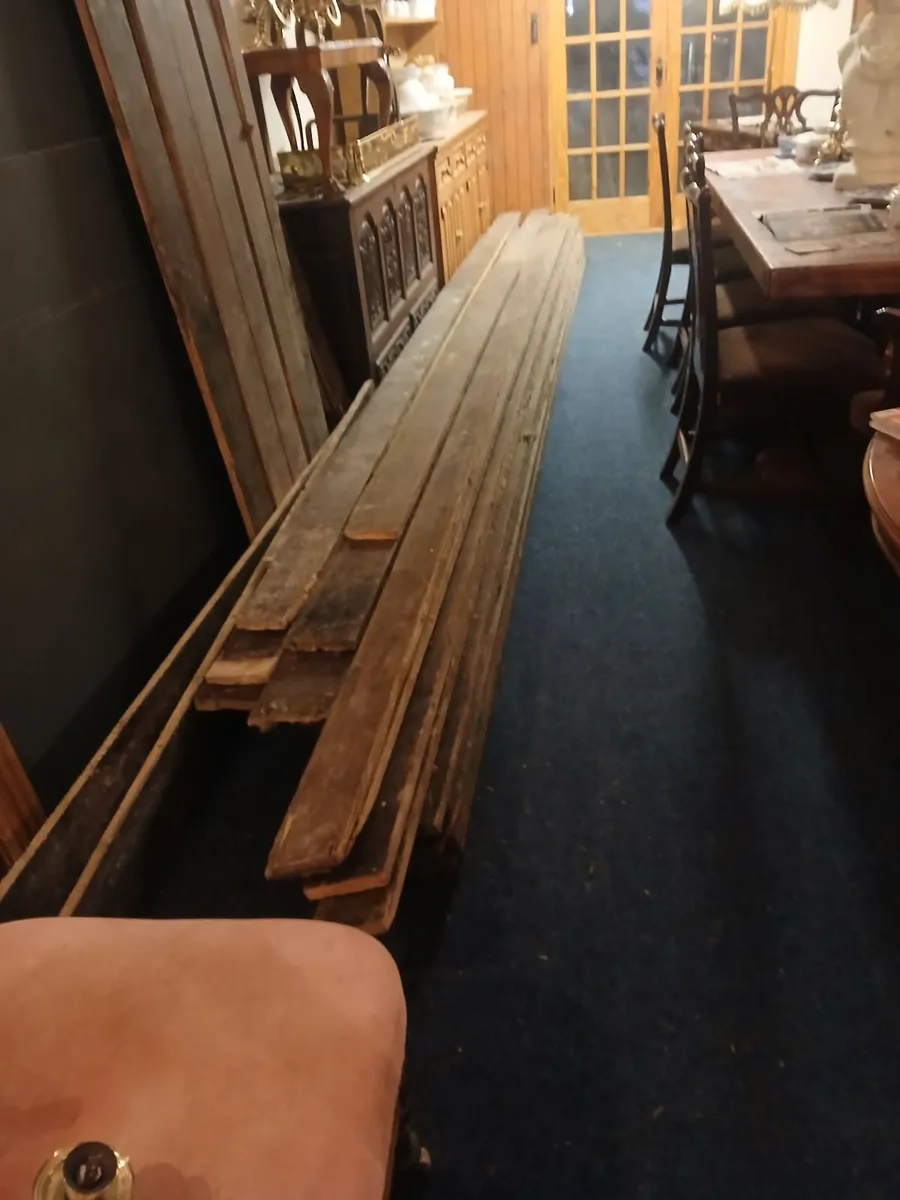 antique pine floor boards - Image 1