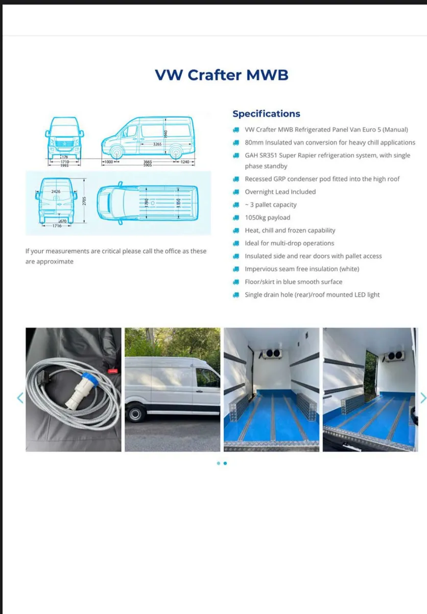 2021 Volkswagen Crafter Refrigerated Van - Image 4