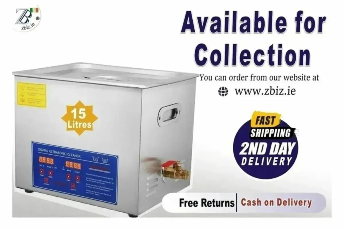 Digital Ultrasonic Cleaner 15L with Timer - Image 1