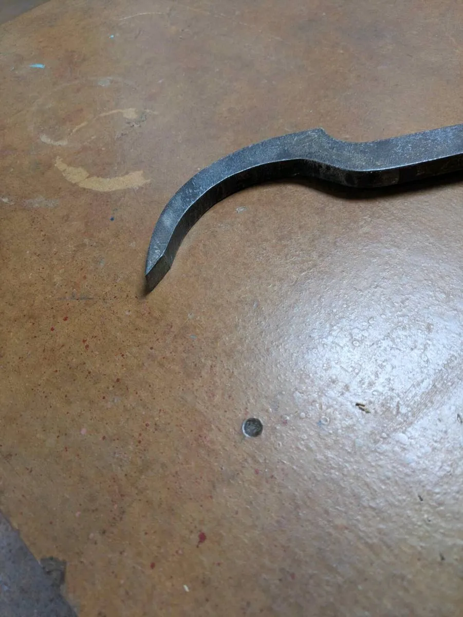 Old rare Swan neck mortice chisel - Image 3
