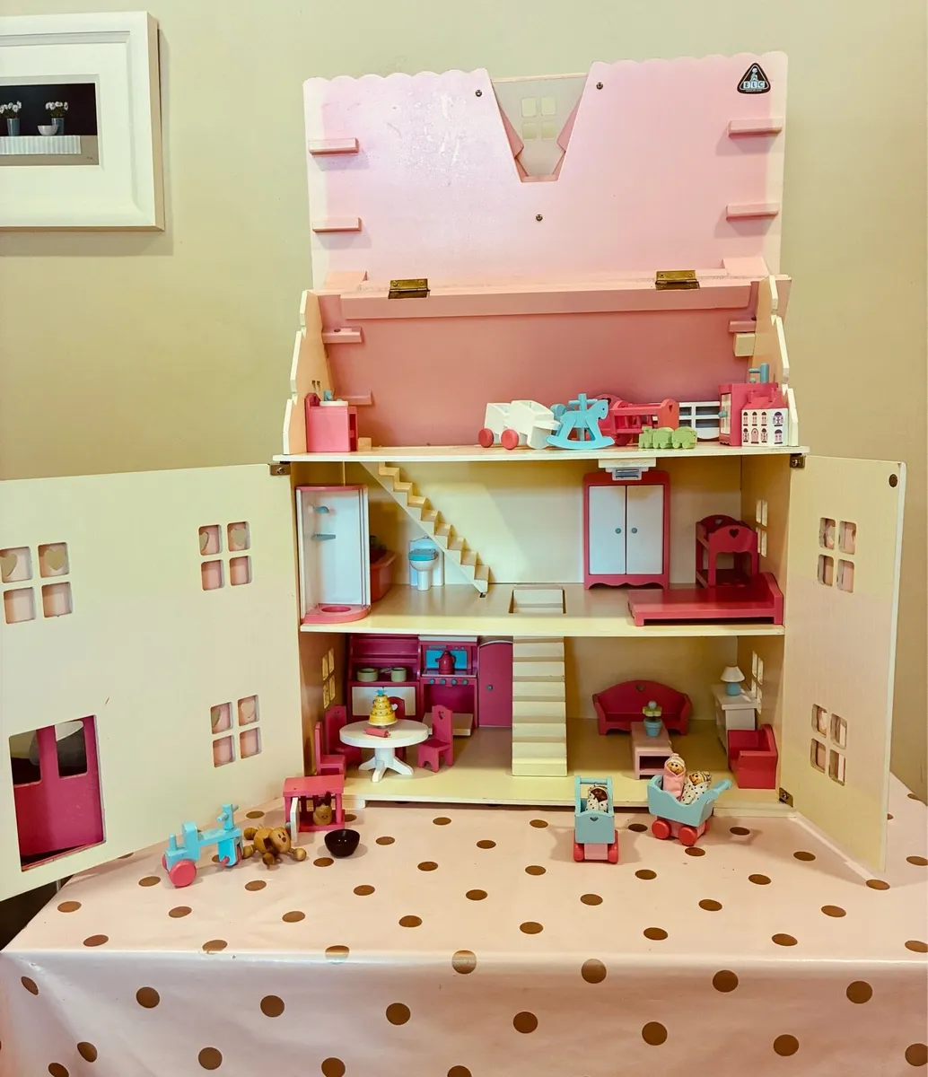Lovely ELC Wooden Dolls House & furniture - Image 4