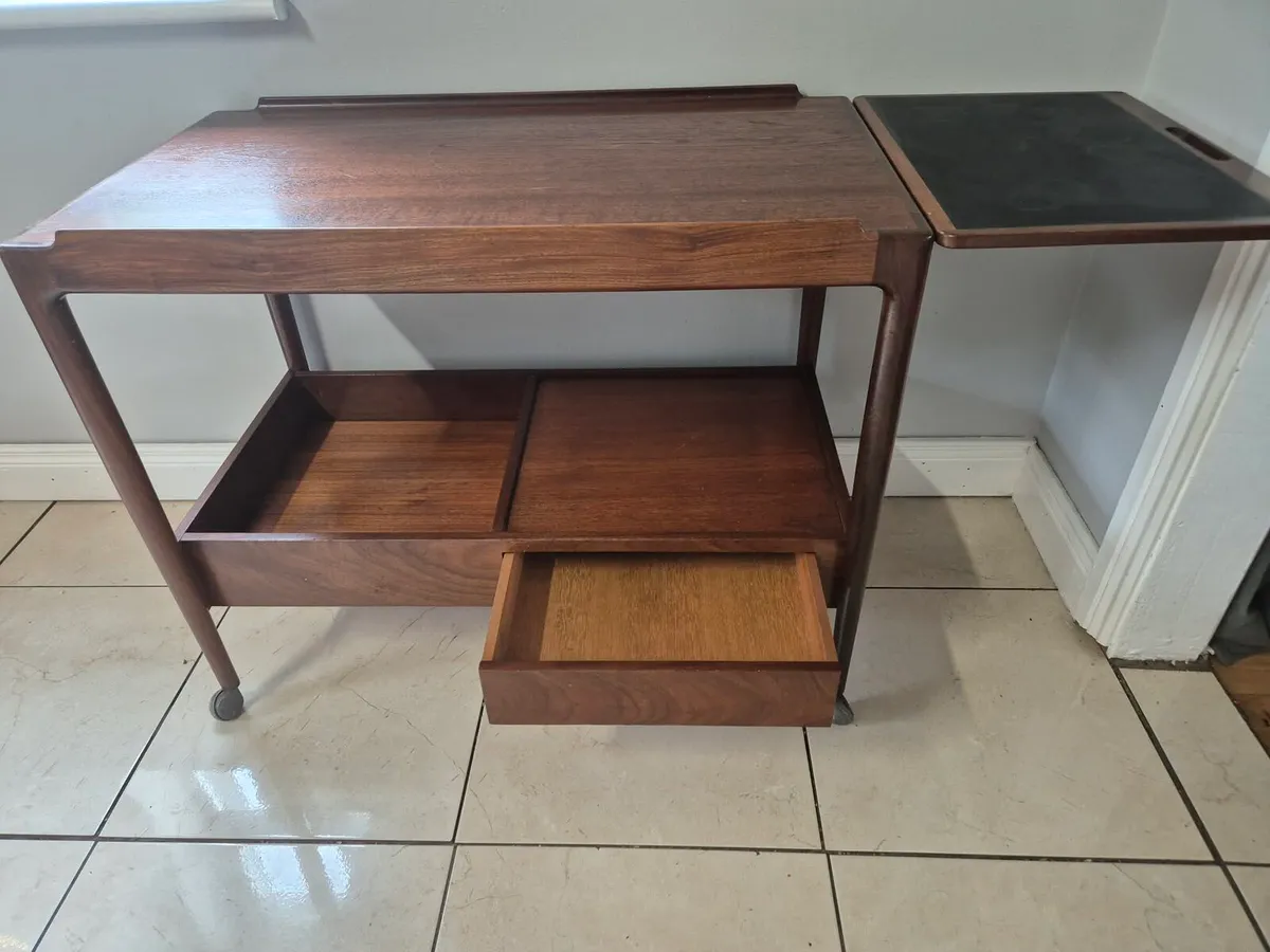Vintage G-Plan Danish Teak Hostess Trolley - Image 1