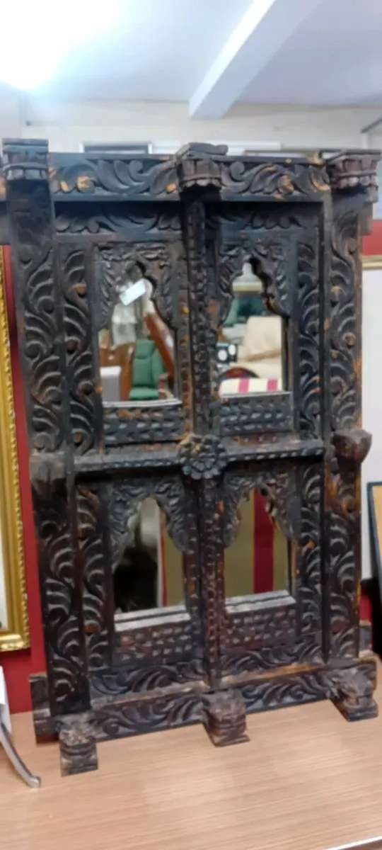 Decorative Carved Jakorta Wall Mirror - Image 1