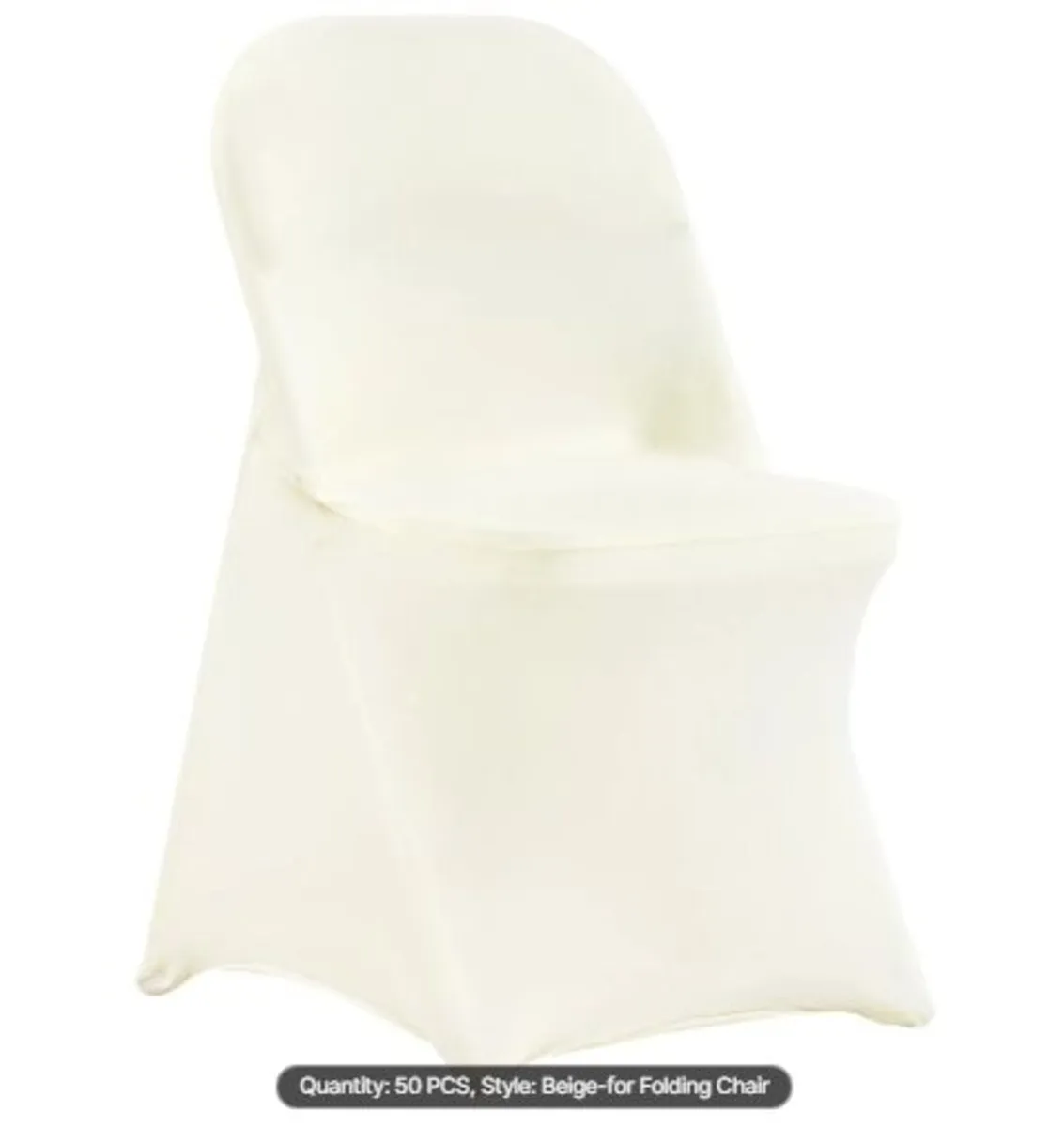 Stretch Spandex Folding Chair Covers, Universal - Image 1