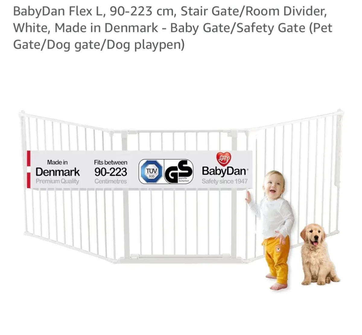 BabyDan Flex L, 90-223 cm, Stair Gate/Room Divider - Image 1