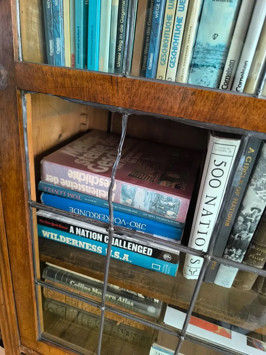 Antique Walnut Bookcase - Image 2