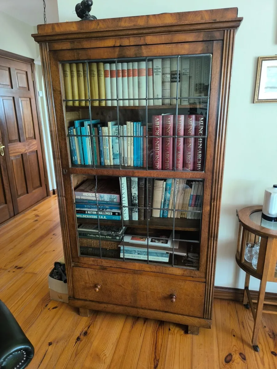 Antique Walnut Bookcase - Image 1