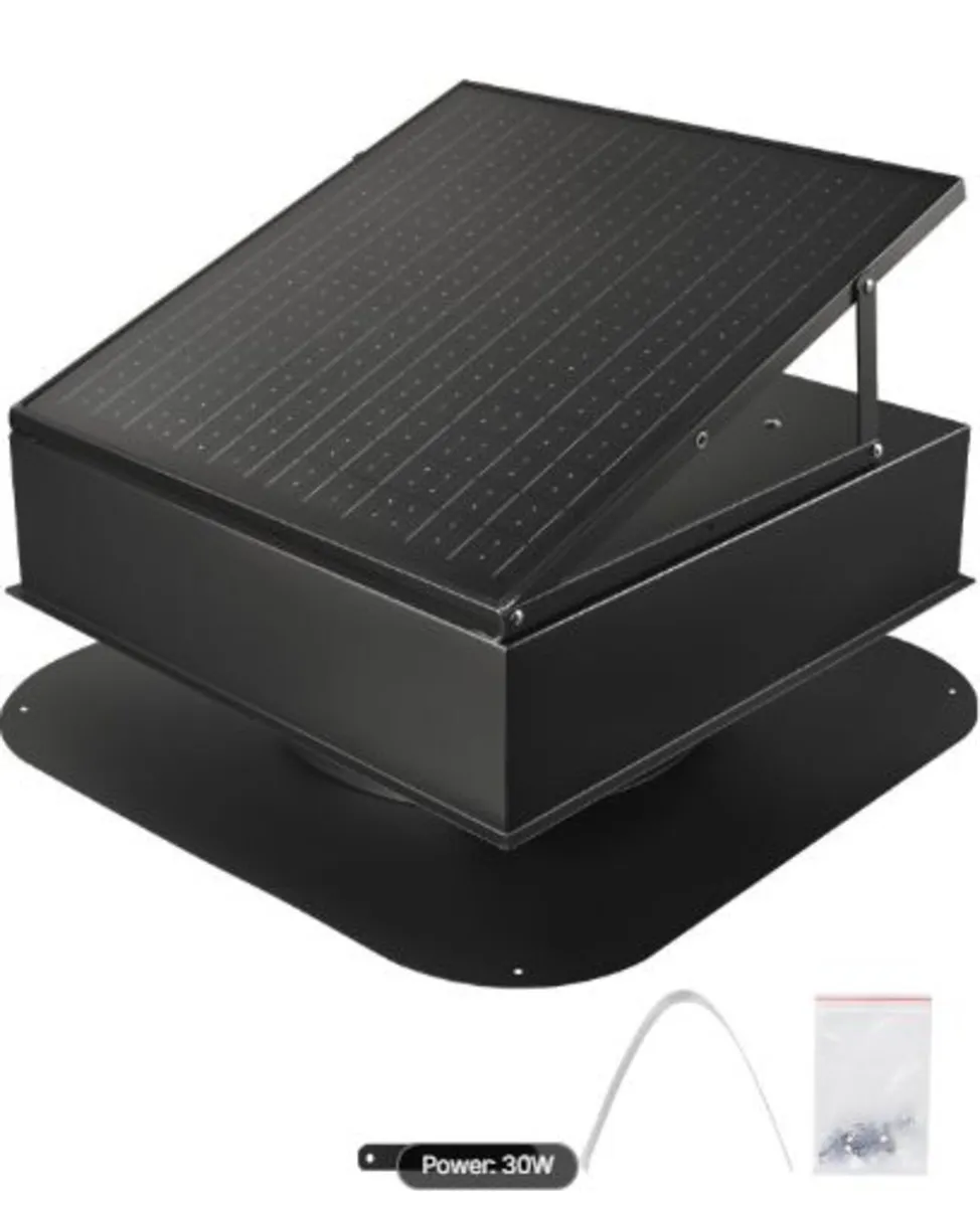 Roof Attic Exhaust Fan, 35W Smart Solar Roof - Image 1