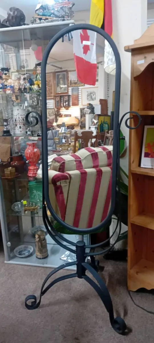 Decorative Metal Cheval Mirror