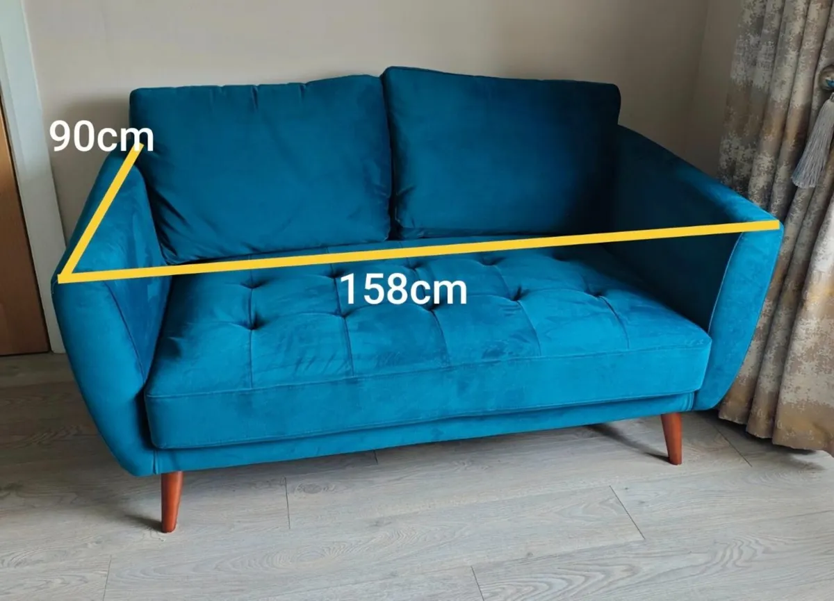2 X 2 Seater Sofas and Footstool - Image 3