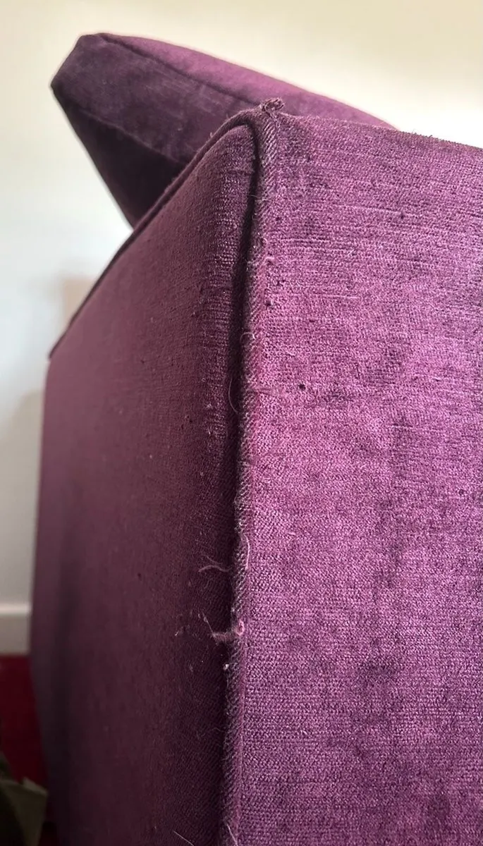 Purple L-shaped couch with right chaise - Image 4