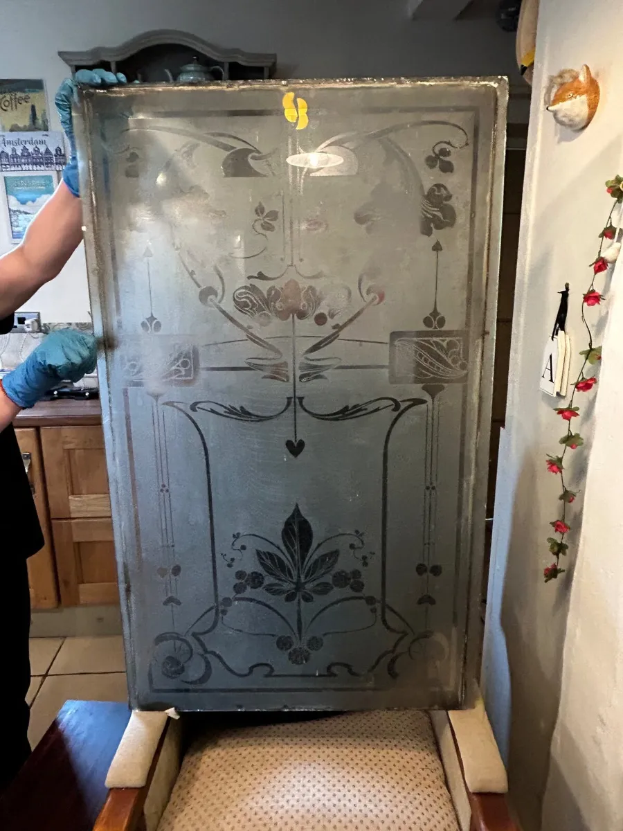 Glass window Panel, Antique - Image 1