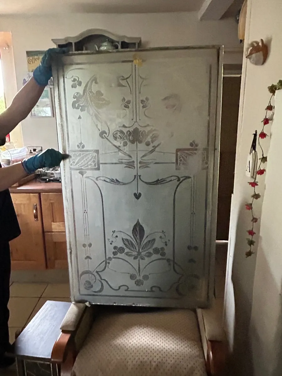 Glass window Panel, Antique - Image 2