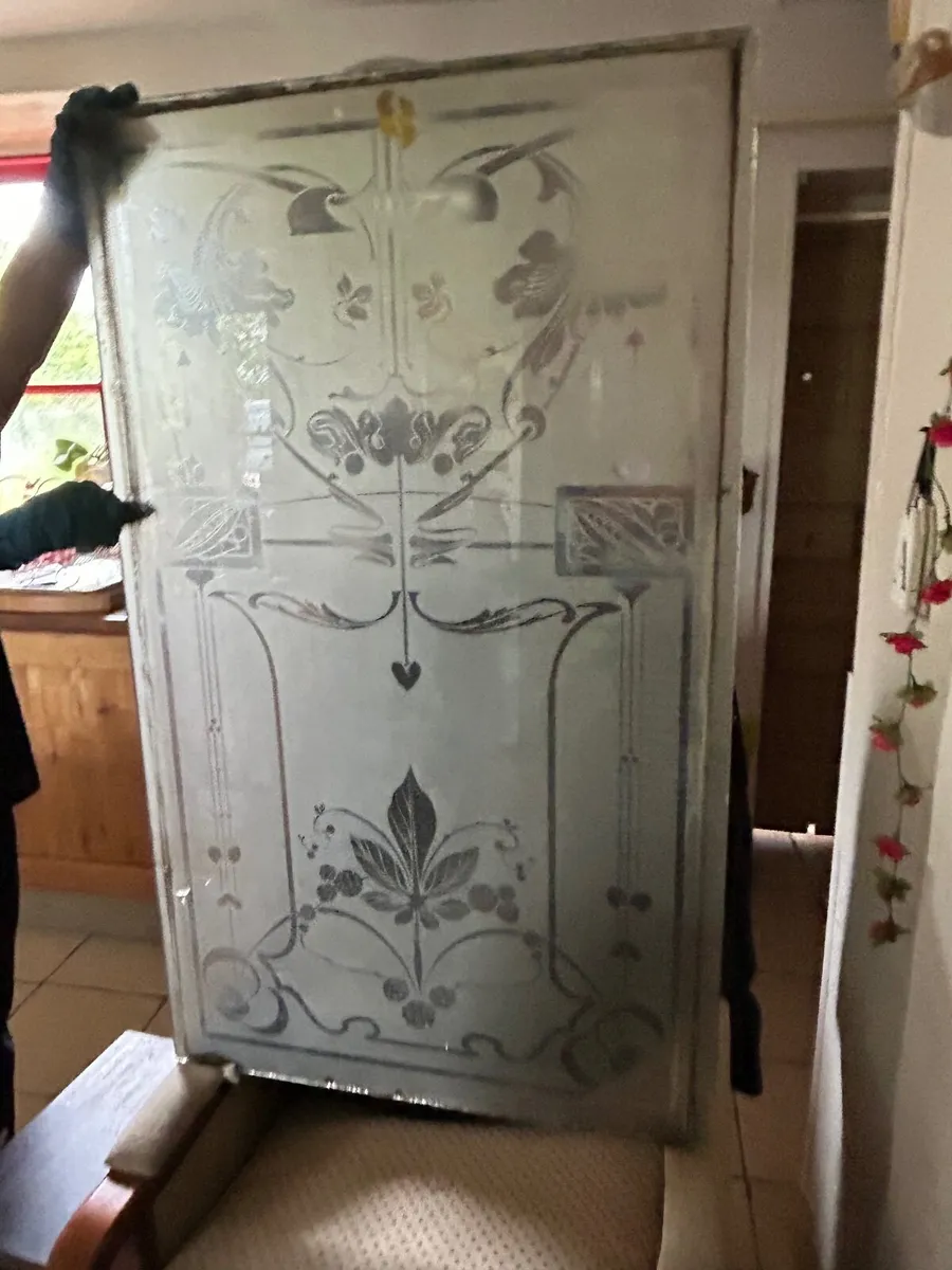 Glass window Panel, Antique - Image 3