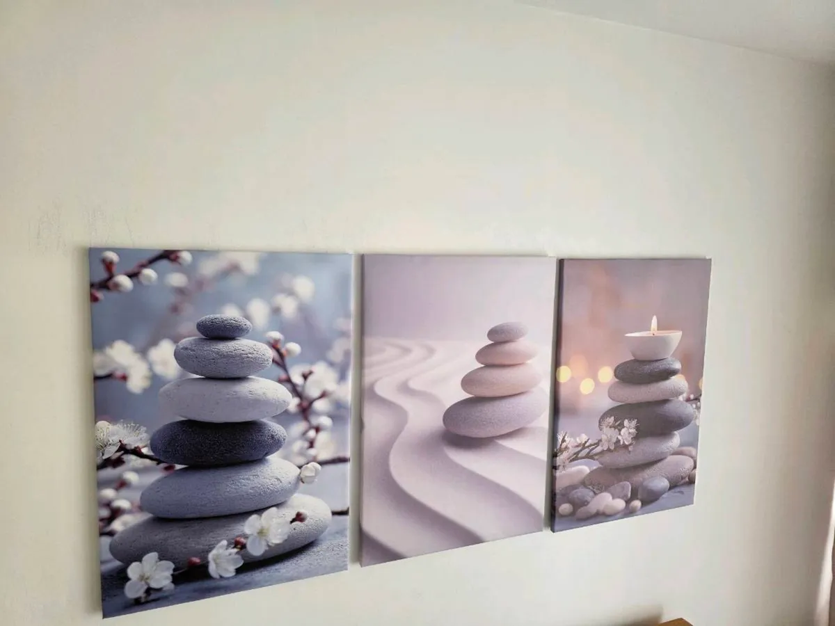 Set of 3 framed canvas 45x65cm - Image 4