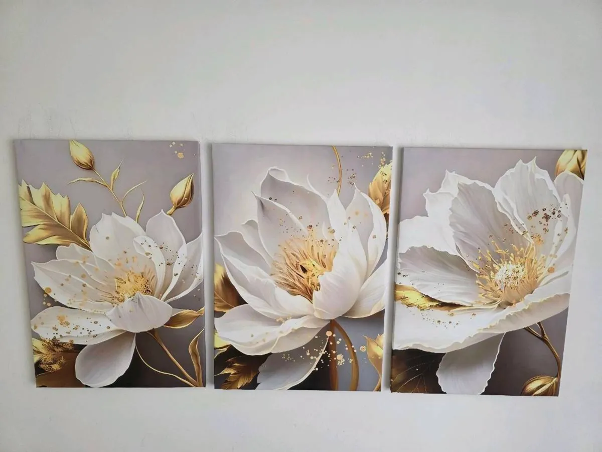 Set of 3 framed canvas 45x65cm - Image 2