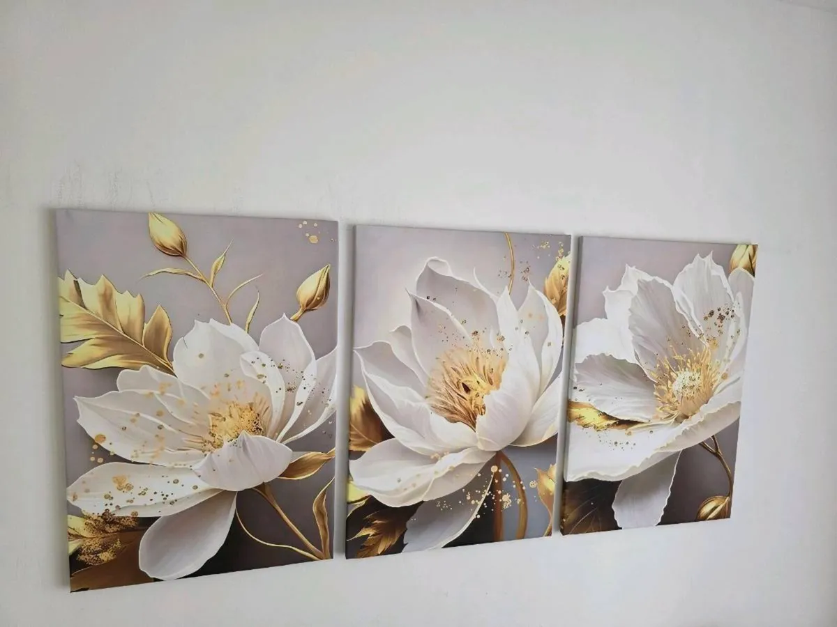 Set of 3 framed canvas 45x65cm - Image 3